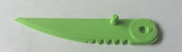 3D Printed Switch Blade in Green Plastic