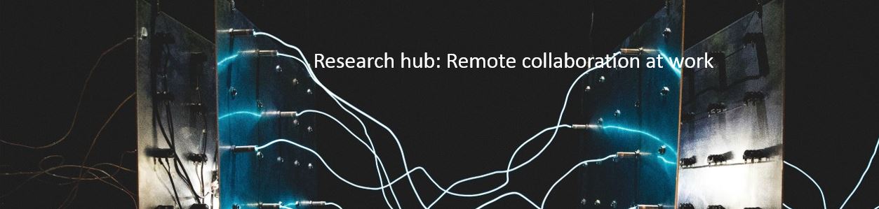 Connecting wires between hard drives and caption Research Hub collaboration at work