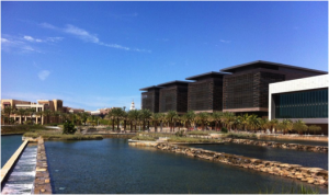 KAUST Library (white building)