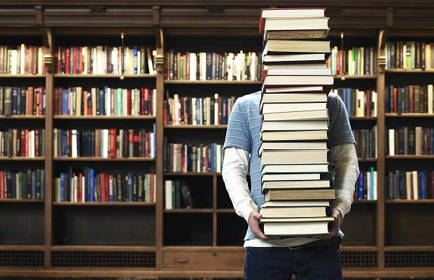 Pile Of Library Books