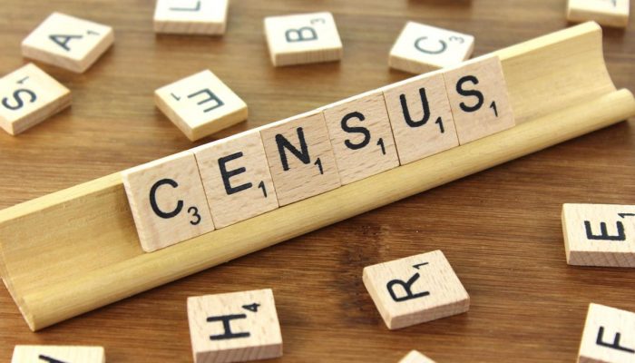 Census Spelled With Scrabble Tiles