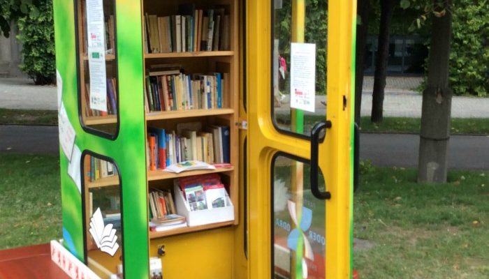 A Phone Booth Repurposed As A Library