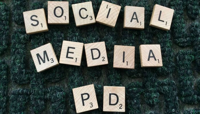 Scrabble Tiles Spelling Social Media PD
