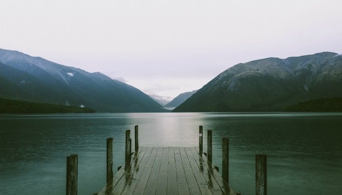 Lake Scene From New Zealand