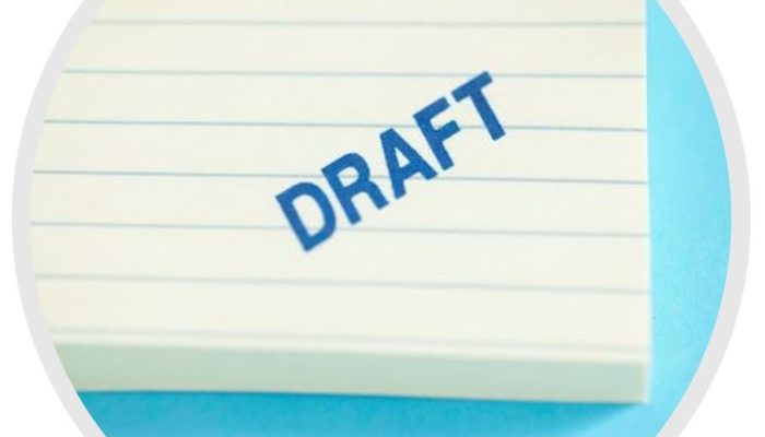 Lined Pad Of Paper Marked Draft