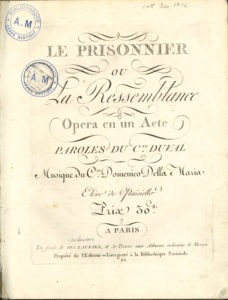 The first page and front matter of Le Prisonnier